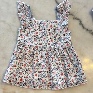 GAP Floral Kids Blouse with Ruffle Sleeves